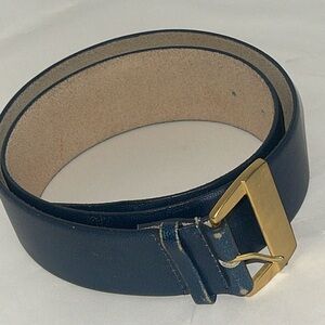 Distress Leather Wide Belt